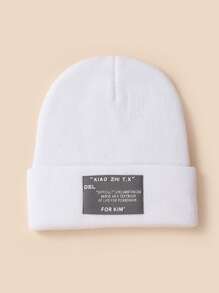 Men nhãn vá Beanie - trắng - Xem 1
