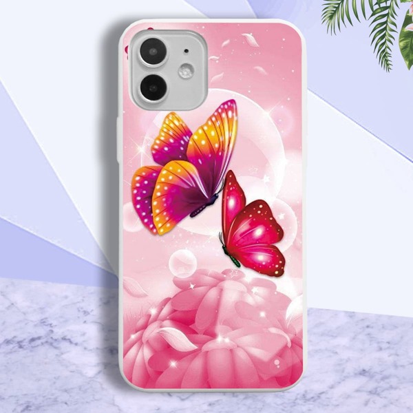 

Butterfly Pattern Phone Case, White