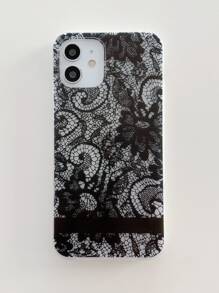 Handyhülle mit Spitze Muster - Schwarz - Übersicht 1