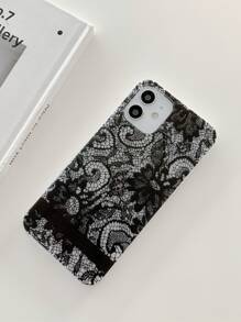 Handyhülle mit Spitze Muster - Schwarz - Übersicht 2