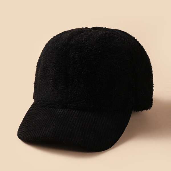 

Fuzzy Baseball Cap, Black
