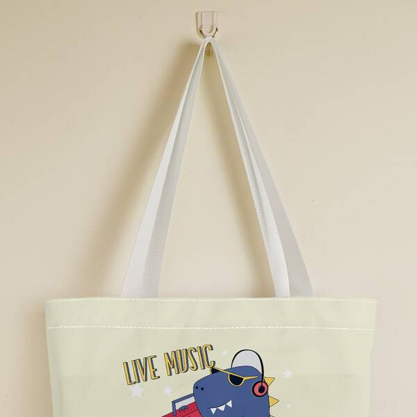 

Cartoon Graphic Shopper Bag, Yellow