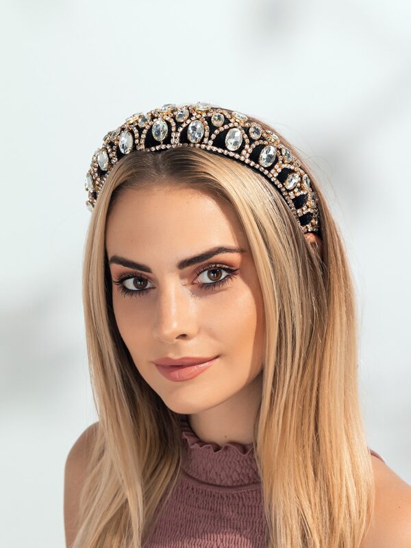 Rhinestone Decor Headband SHEIN USA