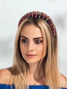 Rhinestone Decor Gorgeous Headband - Multicolor - View 1