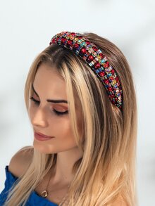 Rhinestone Decor Gorgeous Headband - Multicolor - View 5