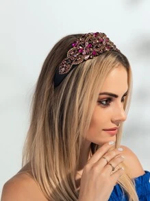 水鑽裝飾華麗髮箍 - 彩色 - 查看 6