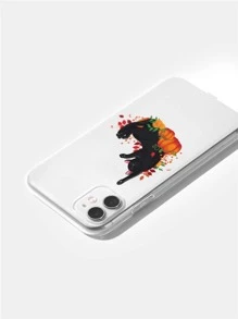 JullDiaz Halloween Cat Pattern Phone Case - Clear - View 2