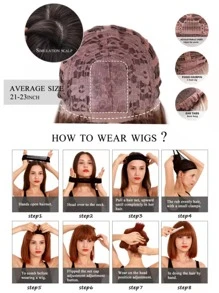 Peluca sintética de ombré larga rizada - Dorado - Ver 5