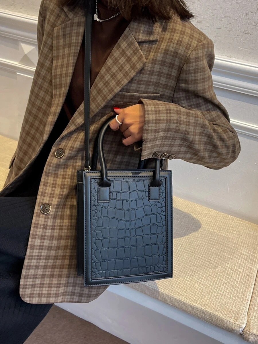 CONTAINEVERY Túi đeo chéo Nữ Có thể điều chỉnh được Tay cầm Top - màu đen - Xem 1