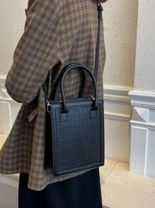 CONTAINEVERY Túi đeo chéo Nữ Có thể điều chỉnh được Tay cầm Top - màu đen - Xem 2