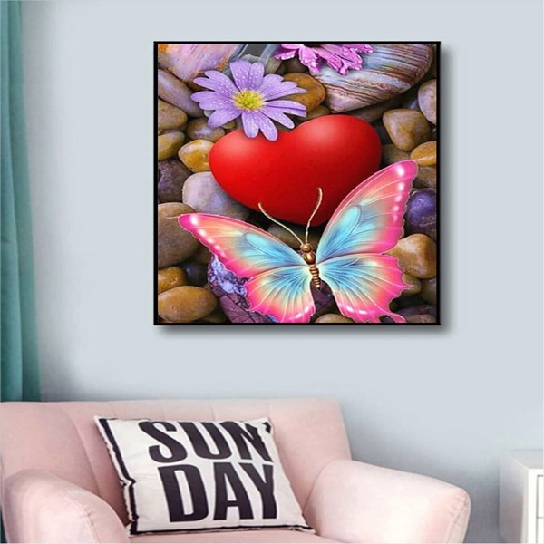 

Butterfly Pattern DIY Diamond Painting Without Frame, Multicolor