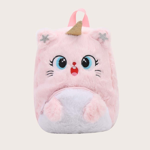 

Girls Unicorn Design Fluffy Backpack, Multicolor