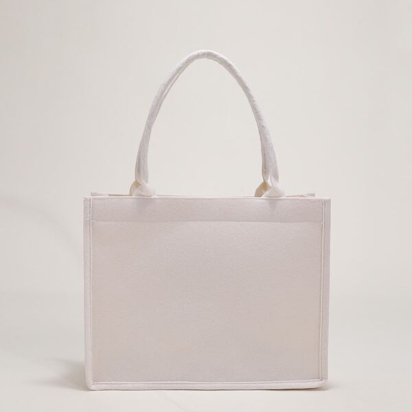 

Minimalist Top Handle Bag, White