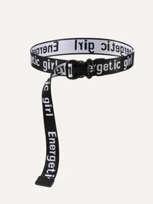 Cinturón con estampado de letra - Multicolor - Ver 1