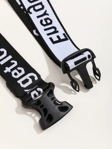 Cinturón con estampado de letra - Multicolor - Ver 3