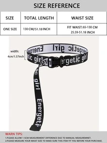 Cinturón con estampado de letra - Multicolor - Ver 4