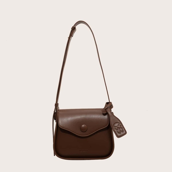 

Animal Graphic Flap Saddle Bag, Coffee brown