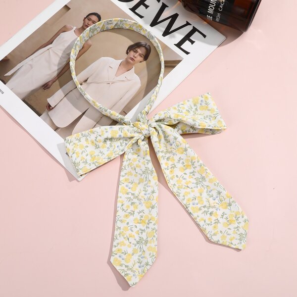 

Floral Pattern Headband, Yellow
