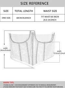 Sheer Corset Belt - White - View 4