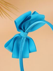 小女童蝴蝶結裝飾髮箍 - 藍色 - 查看 2