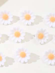 10入組花朵設計髮夾 - 彩色 - 查看 3