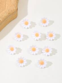 10入組花朵設計髮夾 - 彩色 - 查看 4