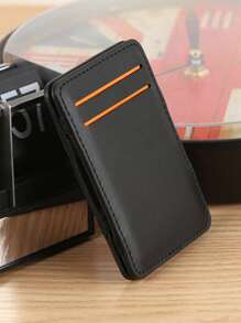 Flip Da giả Ảo thuật Ví Đối với Bán sỉ , Cặp Danh thiếp , Ví tiền xu , Dung lượng lớn , Nam Ví , Thẻ tín dụng Loại vỏ - màu đen - Xem 4