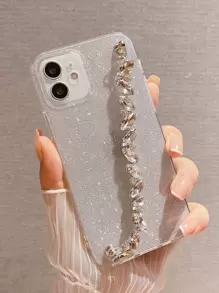 Telefoonhoesje met lovertjes en armband met strass