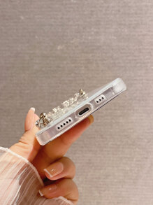 Telefoonhoesje met lovertjes en armband met strass