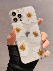 环氧金箔花手机壳适用于 17 Pro Max/17 Pro/17 Air/17/16 Pro Max/16/16 Pro/16 Plus/15/15 Pro Max/15 Pro/15 Plus/11/12/13/14 Pro Max/XS/XR/11 Pro/11 Pro Max/12 Pro/12 Pro Max/13 Pro/13 Pro Max/7 Plus/14 Pro/14 Pro Max/14 Plus/7 Plus/8 Plus/8/SE2,极简创意设计软壳 - 無色 - 查看 2