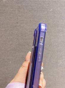 Clear Phone Case With Foldable Holder - Purple - View 6