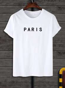 Manfinity Homme Tops Nam Lá thư Giải trí - trắng - Xem 1