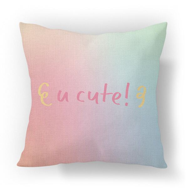 

Letter Graphic Outdoor Waterproof Cushion Cover Without Filler, Multicolor