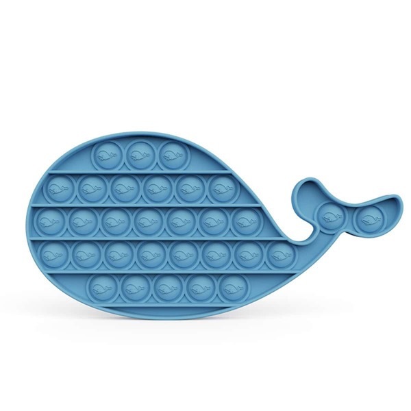 

1pc Whale Shaped Push Pop Bubble, Navy blue