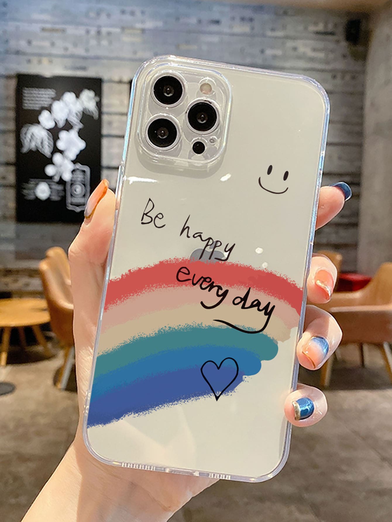 彩虹條紋手機外殼 - 彩色 - 查看 1