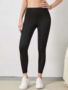 Easithlete Quần Leggings Thể thao Nữ màu trơn - màu đen - Xem 3
