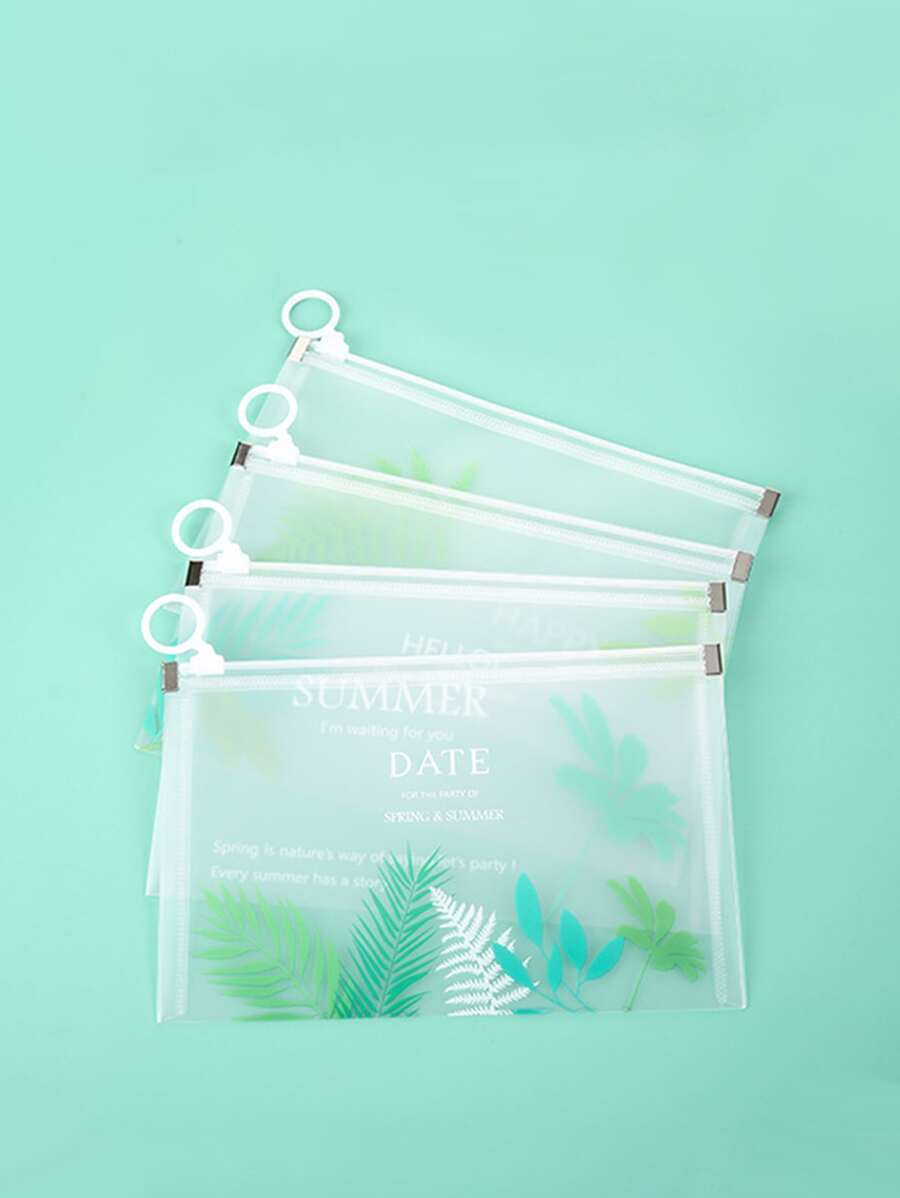 Túi lưu trữ mặt bìa ngẫu nhiên 1pc in lá - Nhiều màu - Xem 1