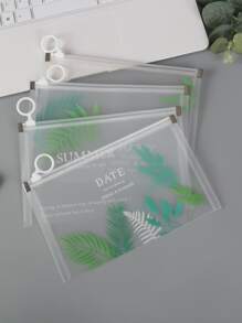 Túi lưu trữ mặt bìa ngẫu nhiên 1pc in lá - Nhiều màu - Xem 2