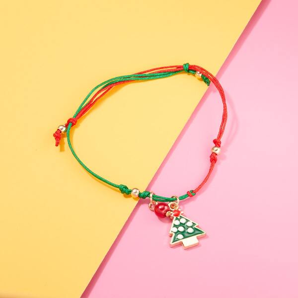 

Kids Christmas Tree Charm Bracelet, Multicolor