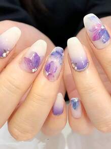 TSZS 3片花卉圖案美甲貼紙，美甲貼紙DIY - 彩色 - 查看 2