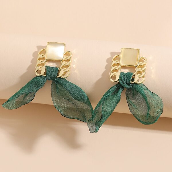 

Chain Decor Earrings, Multicolor
