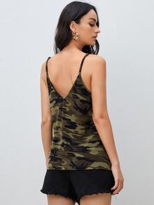 SHEIN Camo Print Cami Top - Multicolor - View 2