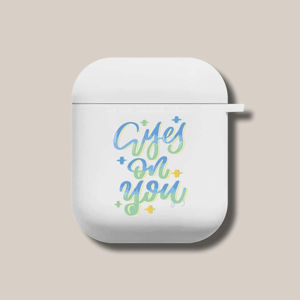 

Чехол для Airpods с текстовым принтом, Белый