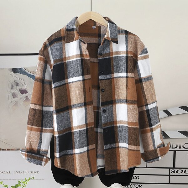 

Girls Plaid Print Blouse, Multicolor