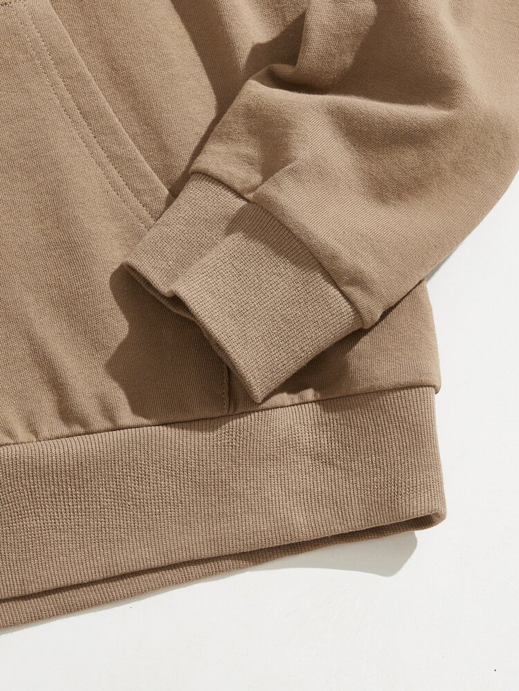 Loose Fit Men Butterfly & Letter Graphic Drop Shoulder Hoodie, For Fall Winter