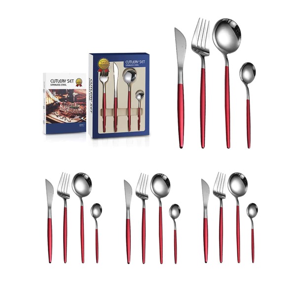 

16pcs Stainless Steel Cutlery Set, Multicolor