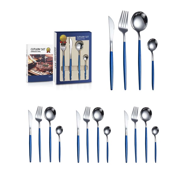 

16pcs Stainless Steel Cutlery Set, Multicolor
