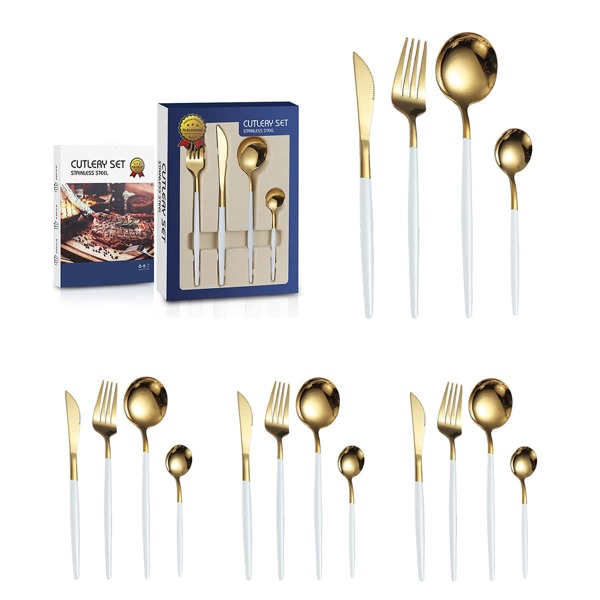 

16pcs Stainless Steel Cutlery Set, Multicolor