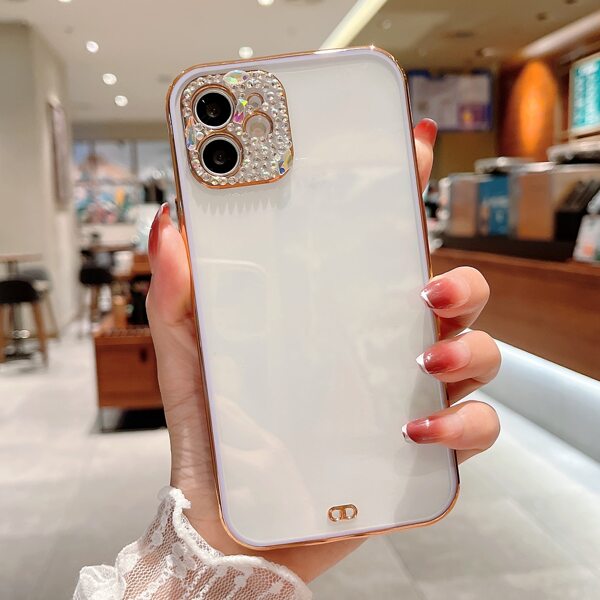 

Rhinestone Decor Phone Case, Multicolor