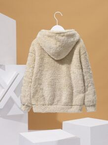 edelsteinstudio Tween Girl Cartoon Embroidery Teddy Sweatshirt - Apricot - View 2